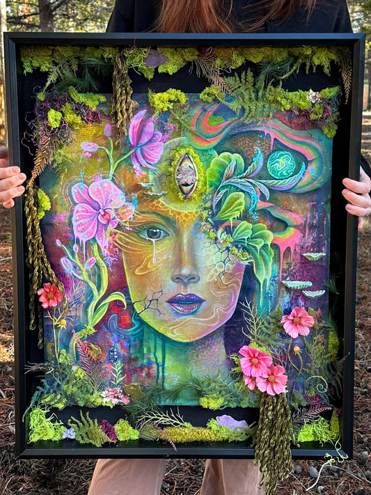 Garden of Growth Original Painting and Frame